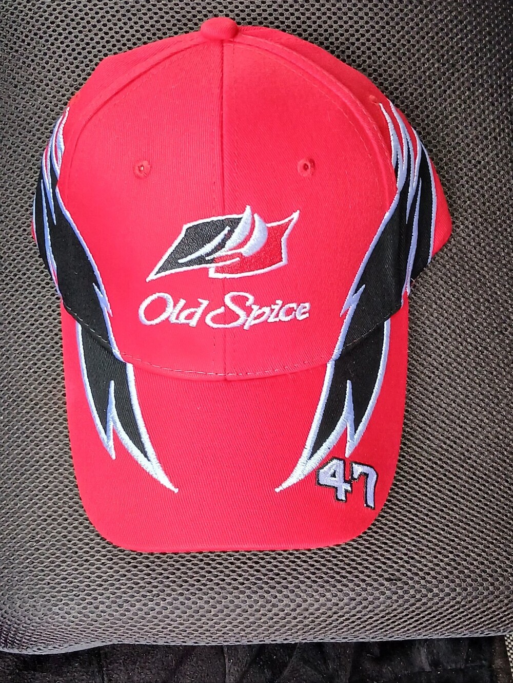 New Talladega Nights Cal Naughton Jr #47 Old Spice Racing Hat Cap